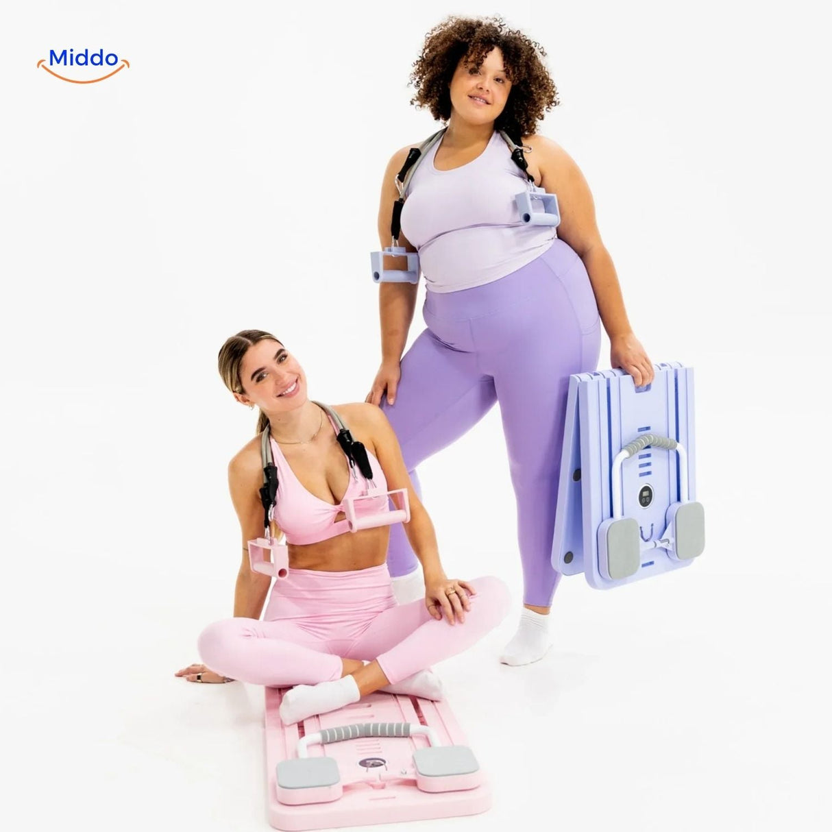 Two portable CoreFlex Pro core trainer models for home and travel fitness.