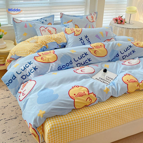 Baby bedding with adorable duck design, crafted from soft pure cotton.