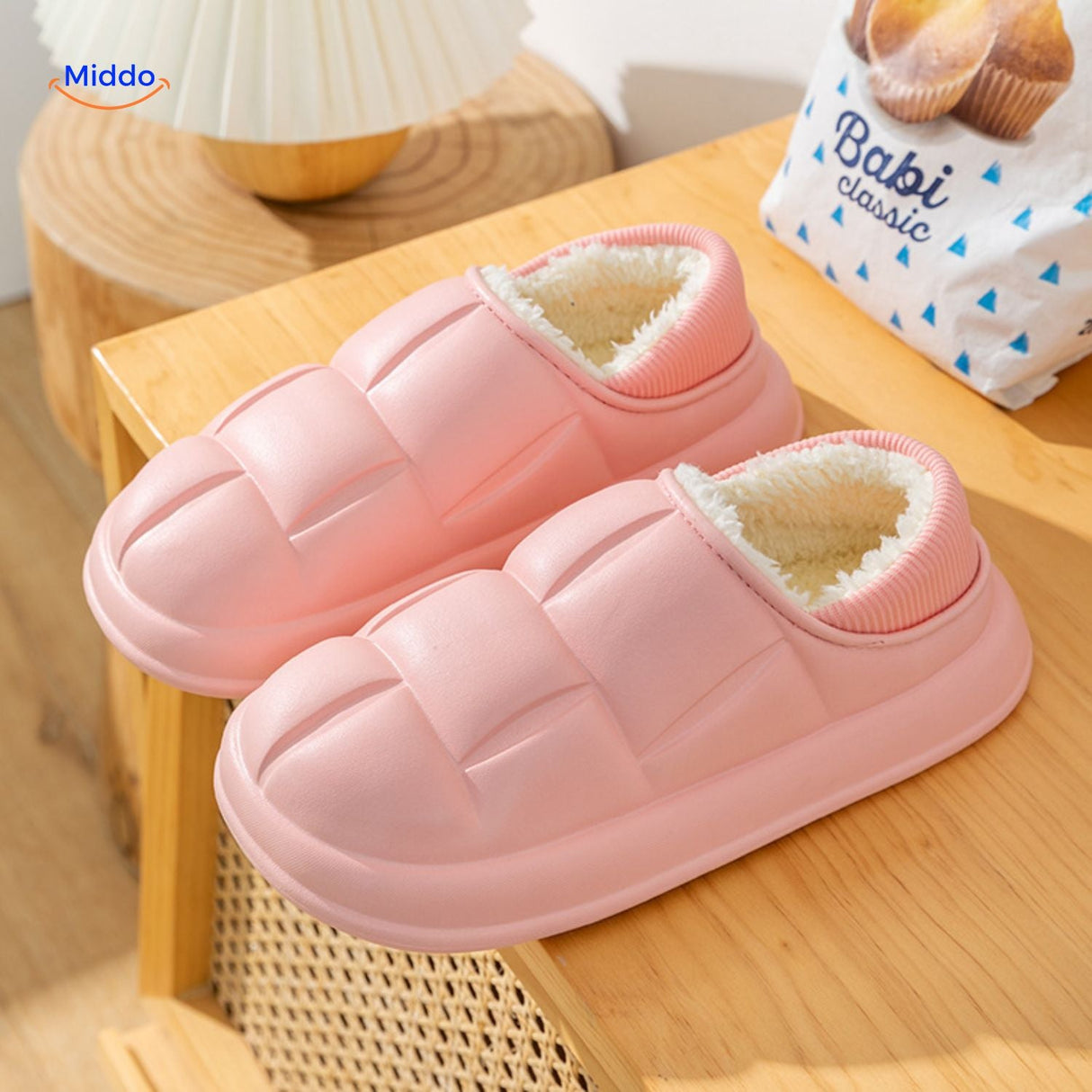 WarmStep Plus slippers featuring cotton upper and luxurious velvet lining
