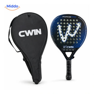 CourtControl™ 4013 Beginner Control Padel Racket Set | Round Shape + Bag, Blue & White