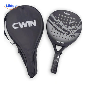 CourtControl™ 4013 Beginner Control Padel Racket Set | Round Shape + Bag, Gray