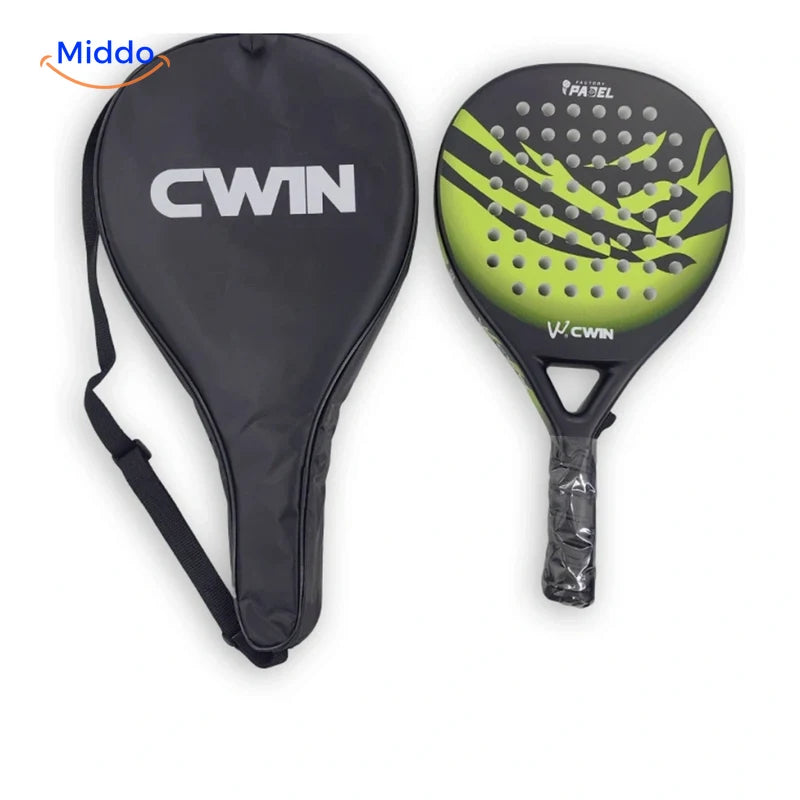 CourtControl™ 4013 Beginner Control Padel Racket Set | Round Shape + Bag, Green