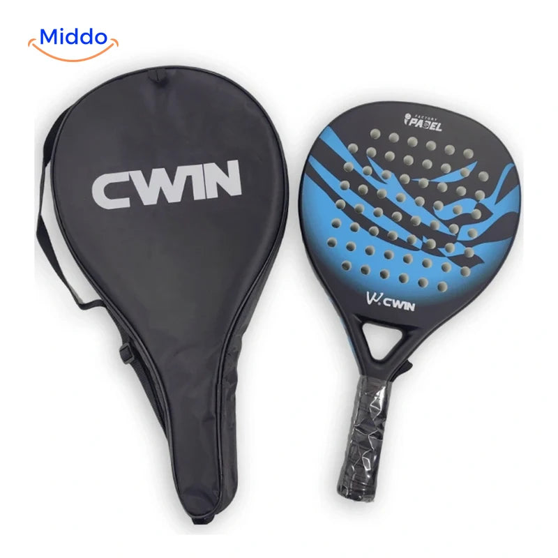CourtControl™ 4013 Beginner Control Padel Racket Set | Round Shape + Bag, Blue