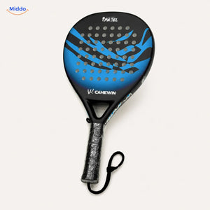 CourtMatch™ carbon padel racket, 4013 Round Control | Blue, premium studio packshot
