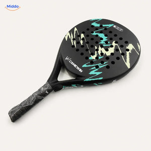 CourtMatch™ carbon padel racket, 4018 Round Comfort | Blue, premium studio packshot