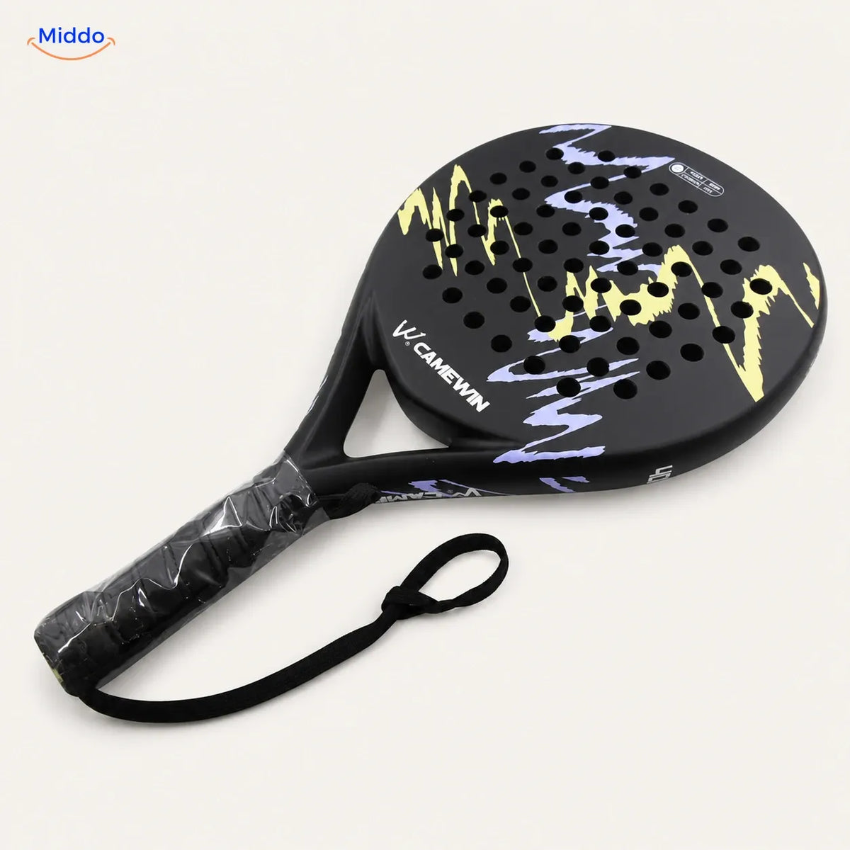 CourtMatch™ carbon padel racket, 4018 Round Comfort | Purple, premium studio packshot