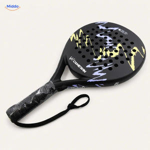 CourtMatch™ carbon padel racket, 4018 Round Comfort | Purple, premium studio packshot