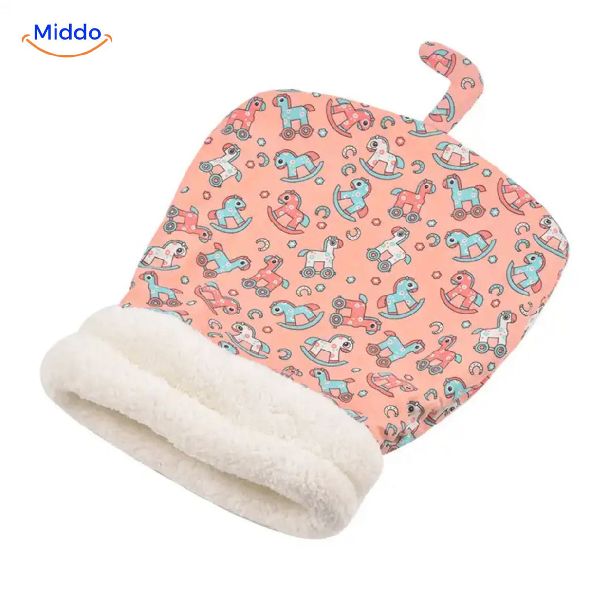 Cozy cat bed in green avocado print pattern variant.