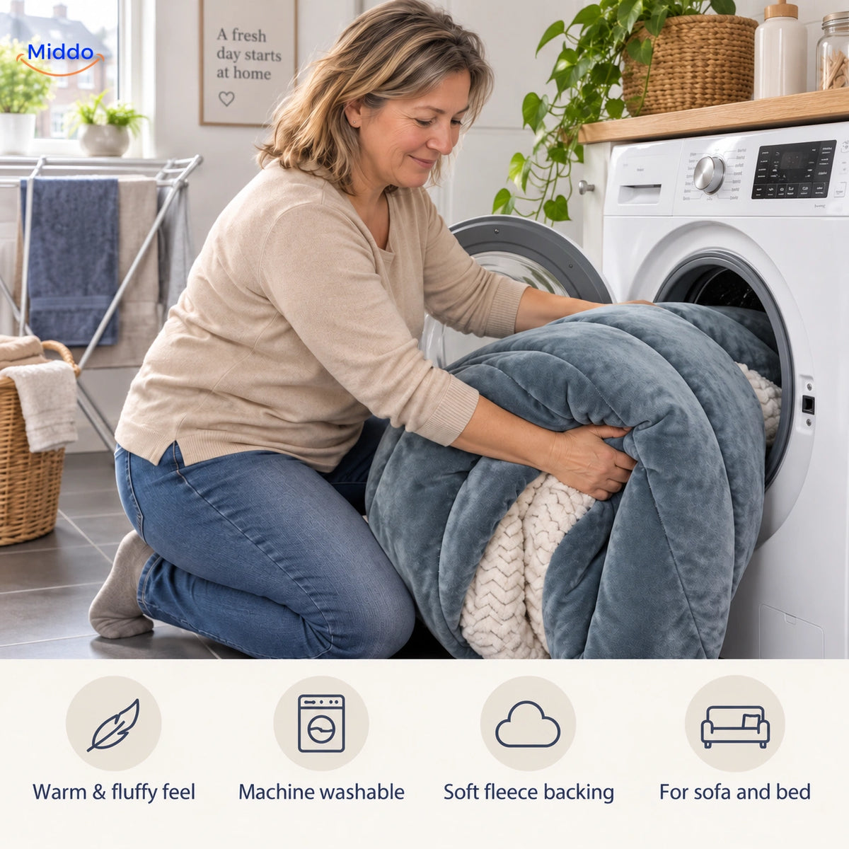CozyFleece – Washing the blanket in the washing machine