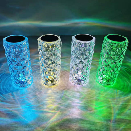 Touch control interface for crystal table lamp 16 color modes