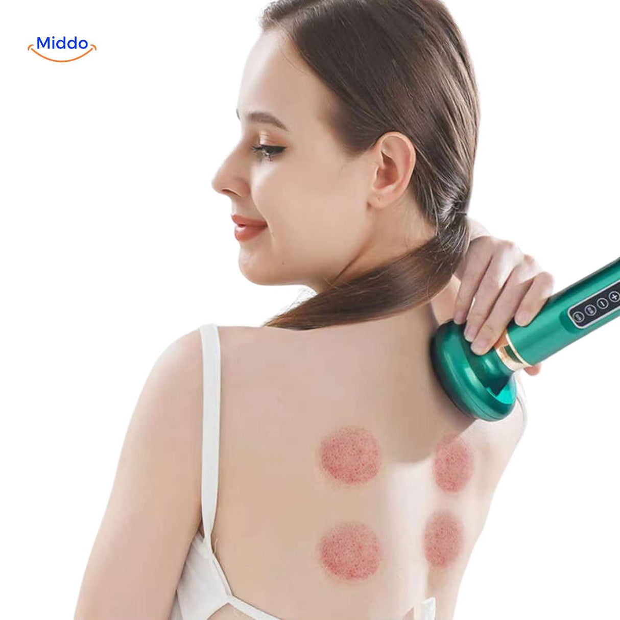 Electric cupping massage device delivering deep-tissue release and therapeutic circulation.
