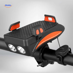 CycloMax™ 4-in-1 Bike Gadget | Phone Mount, Power Bank, Light & Horn