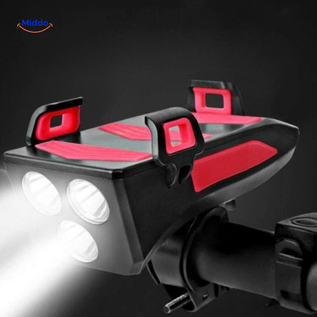 CycloMax 4-in-1 bike gadget displayed with striking red accent color variation.