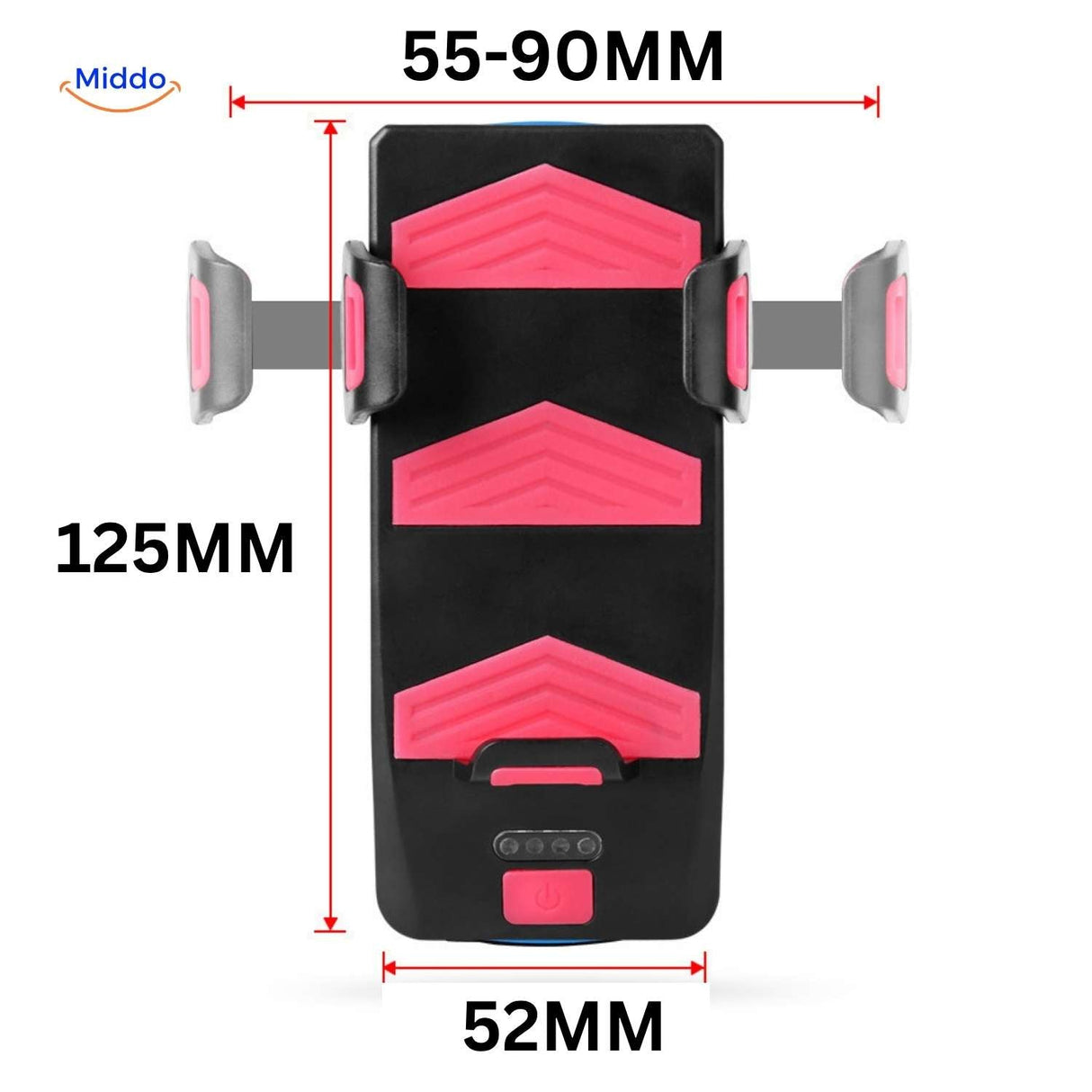 Detailed dimensions and technical specifications of CycloMax 4-in-1 bike gadget for compatibility.