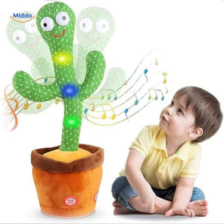 Musical dancing cactus toy bringing joy and smiles to children.