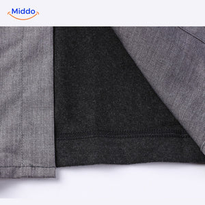 Men's slim fit 2-in-1 knit shirt in dark green.