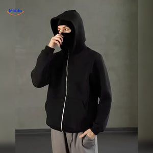 Dark grey unisex hoodie styled for versatile everyday style.