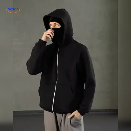 Dark grey unisex hoodie styled for versatile everyday style.
