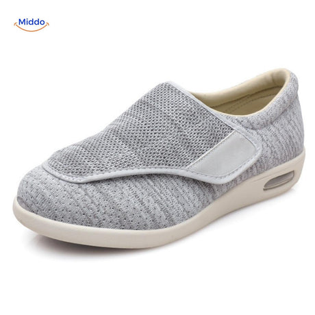 Dark comfort shoes with stripe texture pattern for style.