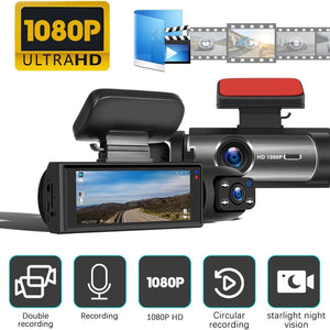 Dashcam Pro™ Full HD 1080P | Dual Lens Safety & Crystal-Clear Footage