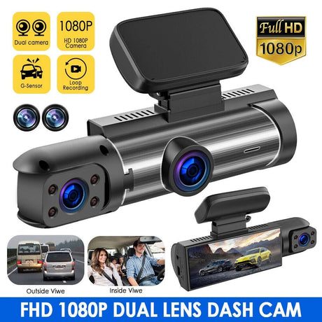 Full HD 1080P dashcam with advanced dual-lens technology for superior clarity.