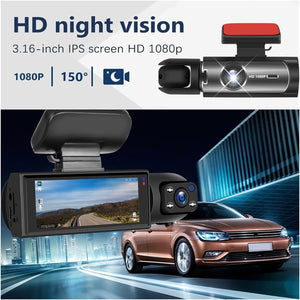 HD recording in low-light conditions ensures footage clarity during night driving.