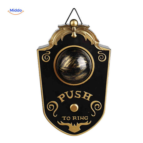 Decorative Halloween doorbell with animated glowing eye
