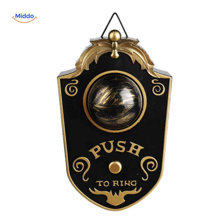 Decorative Halloween doorbell with animated glowing eye