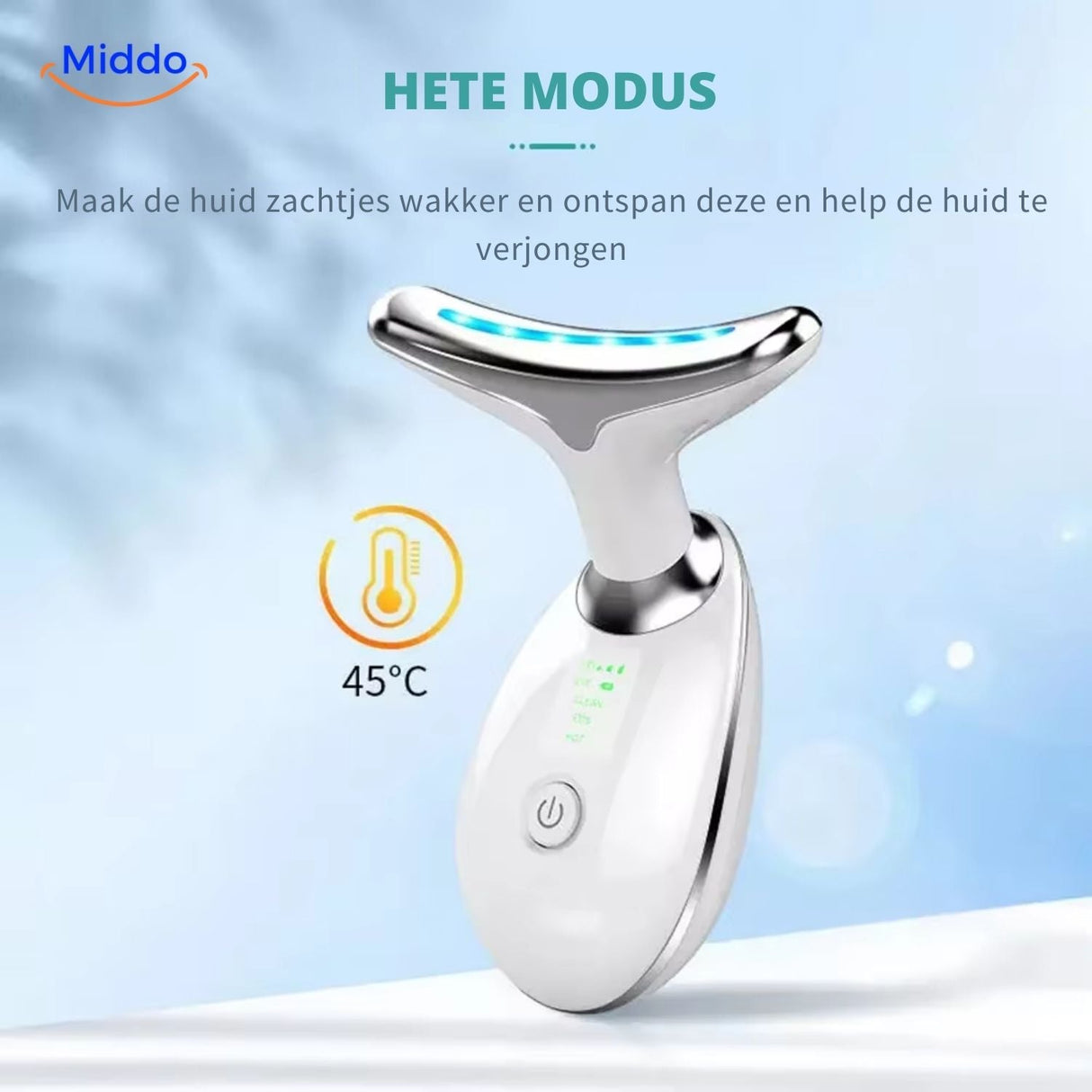 Heat mode in DermaLift Pro relaxes facial tension and promotes skin rejuvenation.