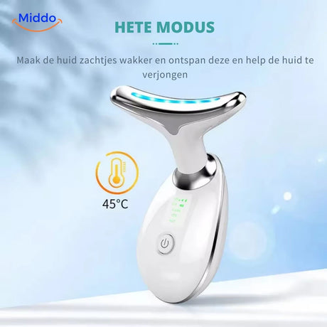 Heat mode in DermaLift Pro relaxes facial tension and promotes skin rejuvenation.