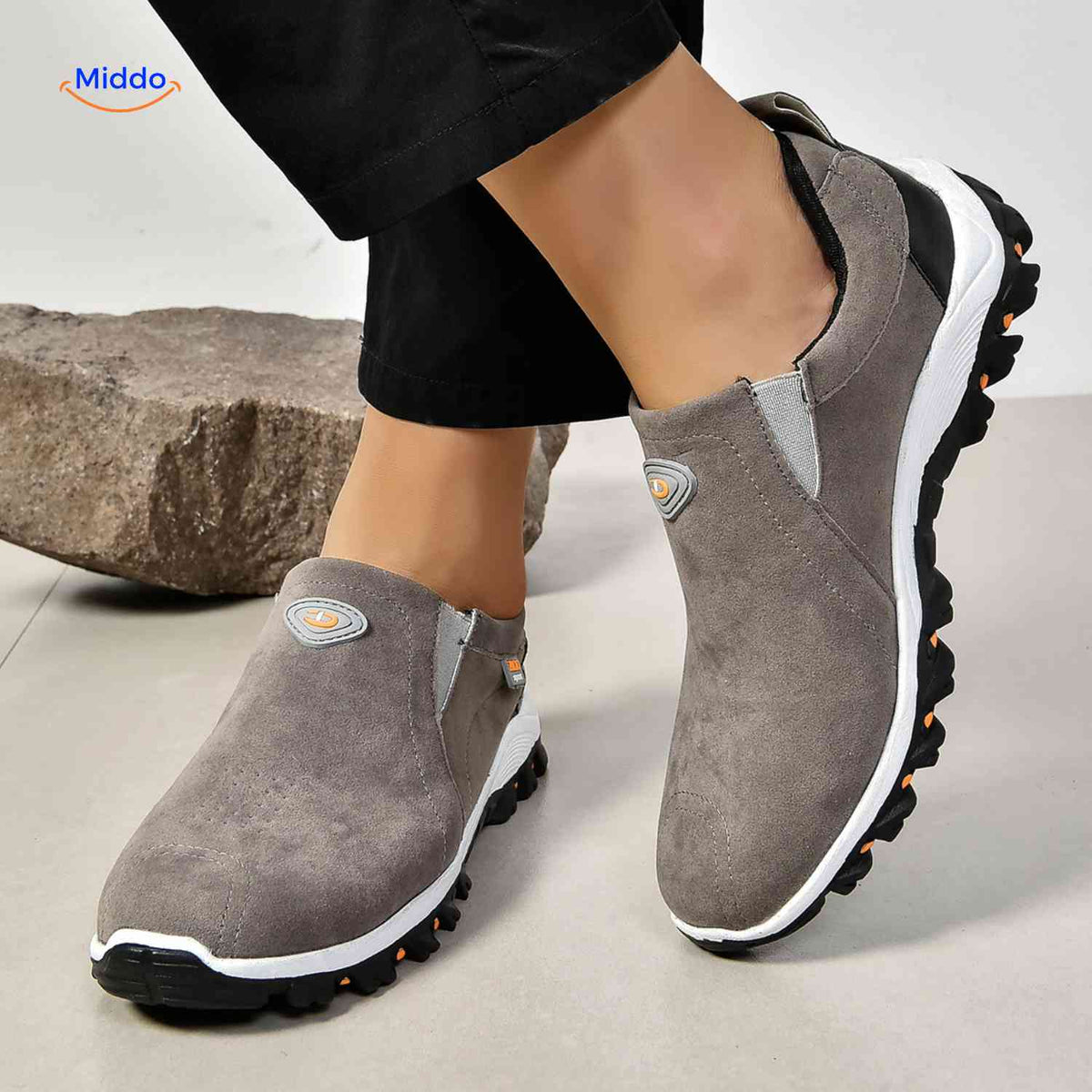 gray Stridex Men's Shoes close-up image 5