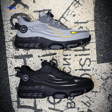 Easy-adjusting dial fit system provides effortless secure footwear fastening.