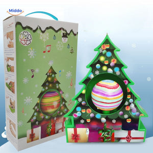 Complete TreeMendous DIY ornament painting kit showing electric painting supplies and wooden ornaments.