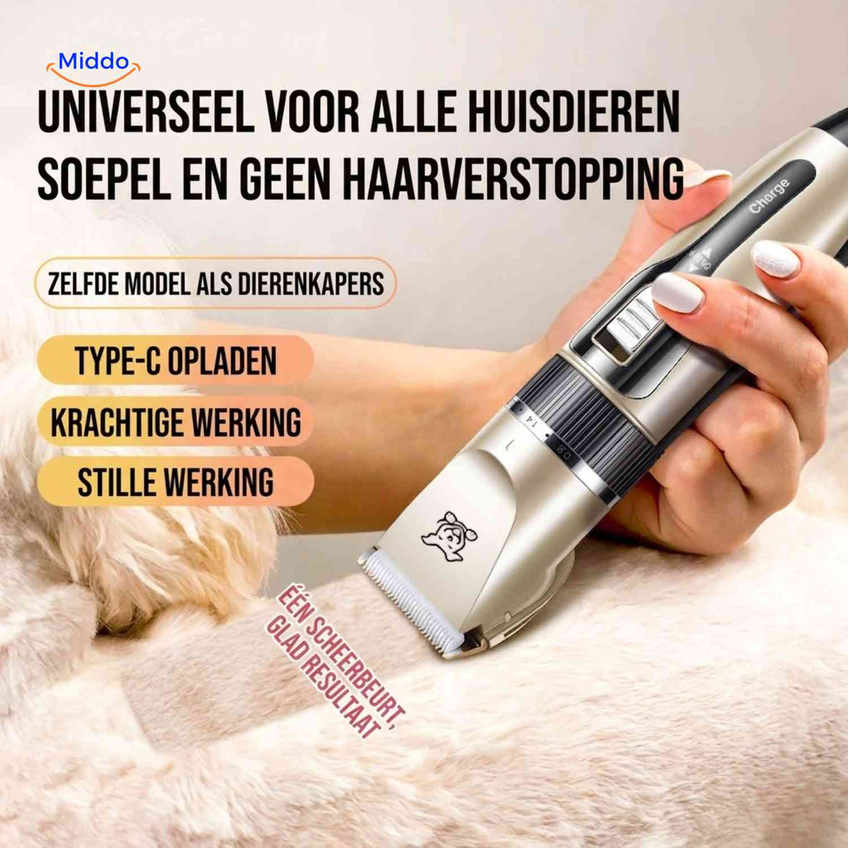FurEase dog trimmer delivering smooth, professional grooming results quietly.