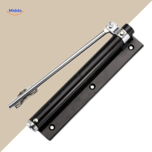 Hydraulic door closer with adjustable angle settings for customized operation.
