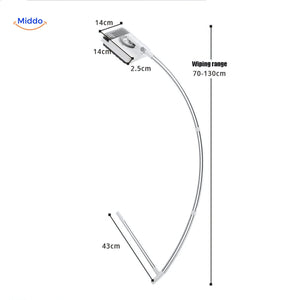Double-sided magnetic glass cleaner apparatus specifically designed for tall high-rise windows.