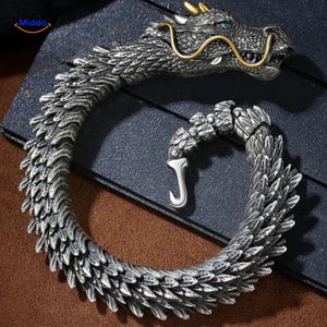 Dragon bone bracelet curved and ready to wear in rolled position.