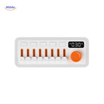 DreamGlow speaker controls with sound adjusters and clear digital display panel