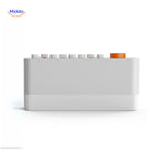 DreamGlow sleep speaker minimalist design with intuitive orange control button