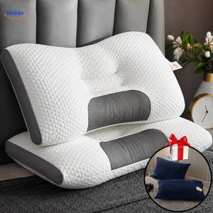 DreamGuard Pro honeycomb pillow with 2 free pillowcases – Dark Blue
