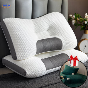 DreamGuard Pro honeycomb pillow with 2 free pillowcases – Dark Green