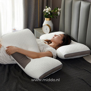 DreamGuard neck support pillow ensuring proper cervical spine alignment nightly