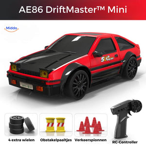 Drift RC car with AE86 body style finished in red