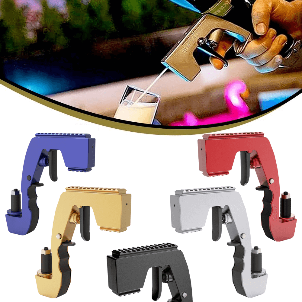 Beergun drink gun available in purple gold black gray red