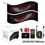 DriveFlex dual 20x64 LED matrix panels specifications and dimensions.