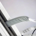 Extendable duster reaching high shelves and ceiling corners safely.