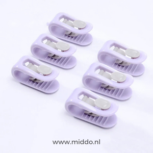 Duvet clips in purple color for aesthetic bedroom styling