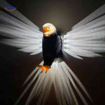 EagleGlow eagle lamp creating stunning 3D shadow projection on wall surface.