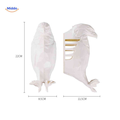 EagleGlow eagle wall lamp size dimensions and side profile specifications.