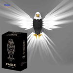 EagleGlow eagle wall lamp with clear LED wings and shadow projection effect.
